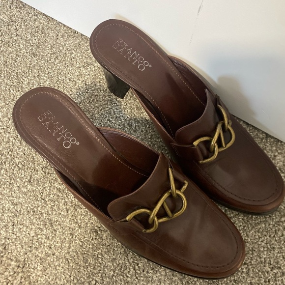 Vintage Franco Sarto Chunky Block Heel Academia Leather Loafer Size 10 - Picture 8 of 10